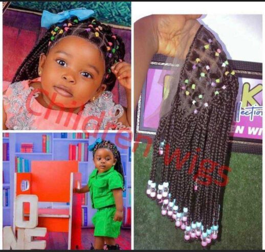 Children Beaded Braid Wigs