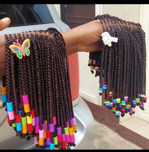 Children Beaded Braid Wigs