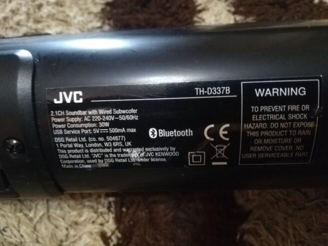 JVC TH-D337D 2.1CH Bluetooth Soundbar