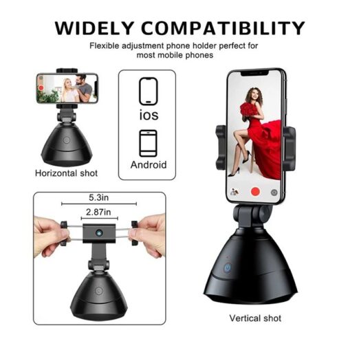 Smart 360° Auto Face And Object Tracking Phone Holder Stand