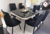 Marble Dining table with 6 Chairs