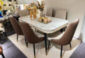 Marble Dining table with 6 Chairs