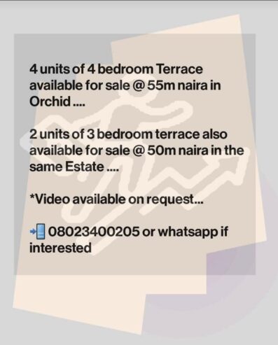 3bedroom & 4 bedroom terrace for sale @ Orchid