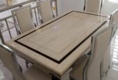 Marble Dining table with 6 Chairs