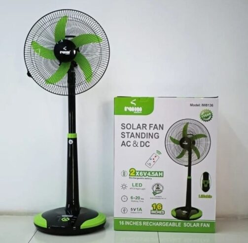 Rechargeabl𝐞 Solar Fan