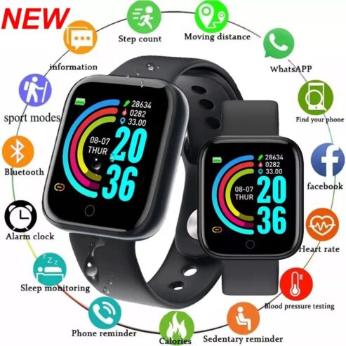 D20 Pro Smart-Watch Fitness Tracker Heart Rate Blood Pressur