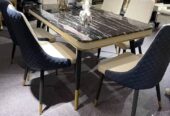 Marble Dining table with 6 Chairs