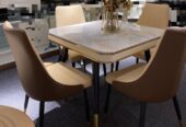 Marble Dining table with 6 Chairs