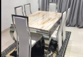 Marble Dining table with 6 Chairs