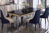 Marble Dining table with 6 Chairs