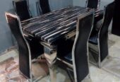 Marble Dining table with 6 Chairs