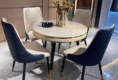 Marble Dining table with table 4 Chairs