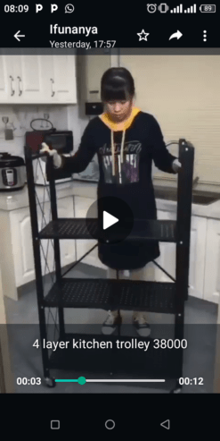 4 steps kitchen trolley