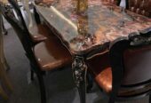 Marble Dinning and chairs