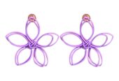 Lilac Star Shaped Earrings