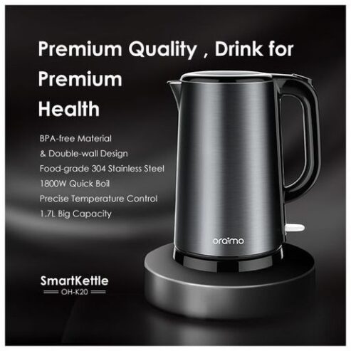 Oraimo Double-wall Design 1.7 Litre Capacity Stainless Steel