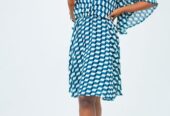 Flutter Sleeves Flare Dress