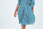 Flutter Sleeves Flare Dress