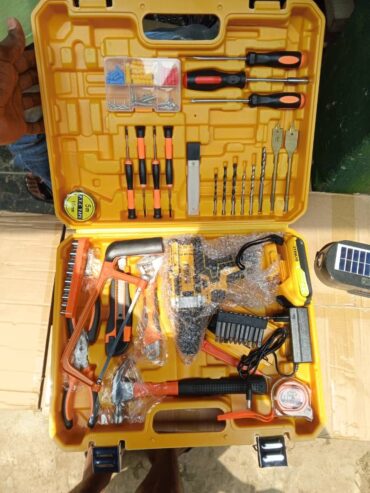 Tools box set with drill