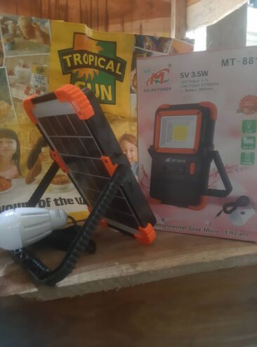 Solar rechargeable light all in one