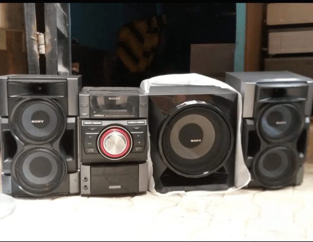 Sony sound system with mega bass performance.