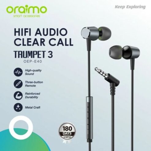 ORAIMO TRUMPET 3 OEP-E-40 In the Earphone With Mic Wired Hea