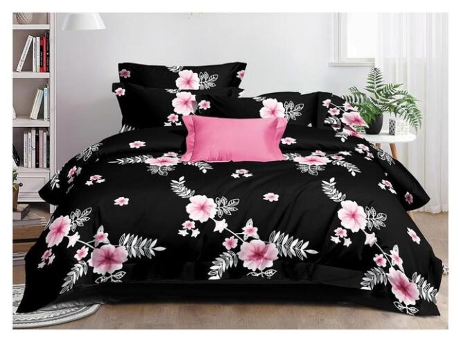 Flowery Bedsheets With Pillow Cases