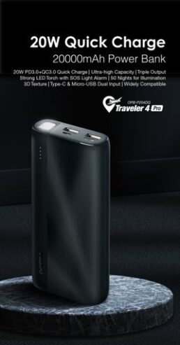 Oraimo Traveler 4 Pro 20W PD3.0 QC3.0 Quick Charge 20000mAh