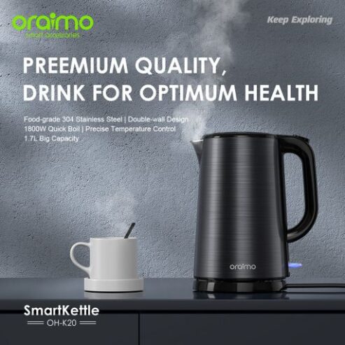 Oraimo Double-wall Design 1.7 Litre Capacity Stainless Steel