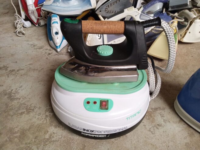 Electric industrial steam iron available