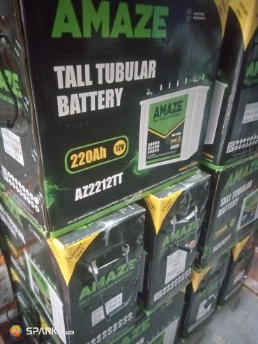 Amaze solar tubular battery 220ah 12v