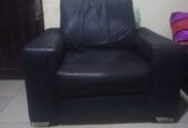 Complete set of leather chair of 3