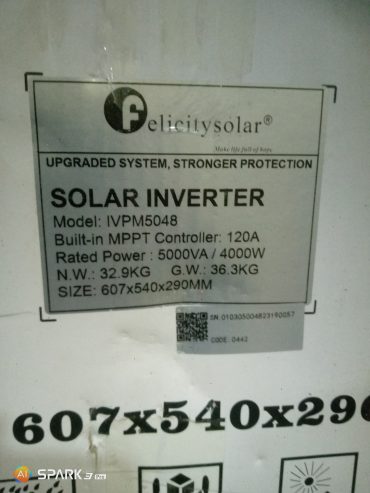 Felicity solar inveter 5kva 48v hybrid 120ah change controll